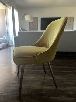 West Elm Mid-Century Dining Chair - Metal Legs x4