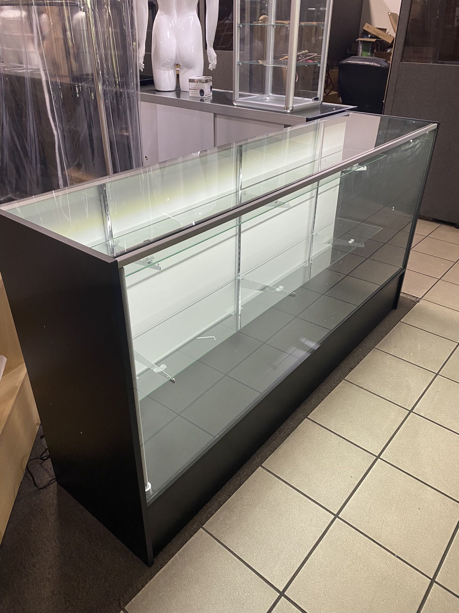 Glass Showcase 6 Foot With LED Lights,All Products : American Fashion Style Bags On Sale