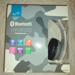  iLive IAHB64B Bluetooth Stereo Headphones  Gray Camo