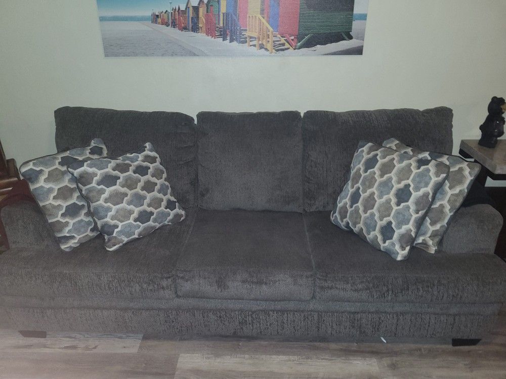 Grey Couch Set Like New Condition 