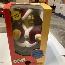 Homer Simpson Santa Claus Doll