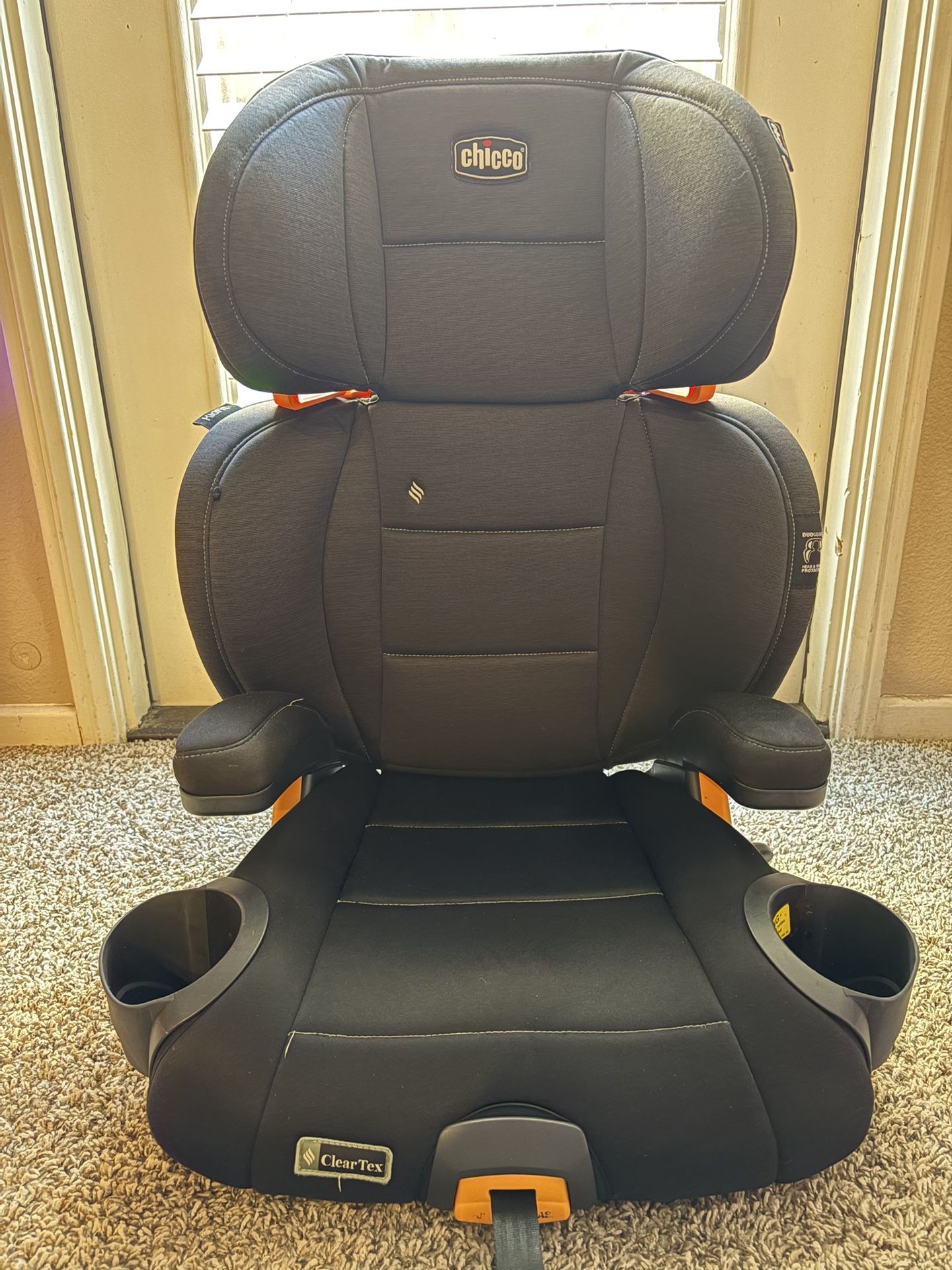 Chicco KidFit ClearTex Plus 2-in-1 Belt Positioning Booster Car Seat -  (Black)