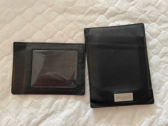 Kenneth Cole Men’s Black Leather Slim Front Pocket Wallet Removable Card Case