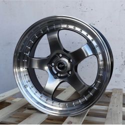 JDM Meister Style 18x8.5/9.5 Staggered Wheels 5x114.3 ET35 Fits Honda Toyota Nissan