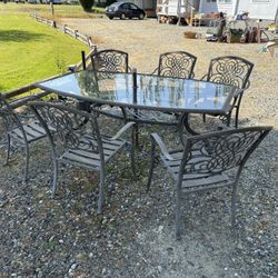7 Pc Metal Patio Set