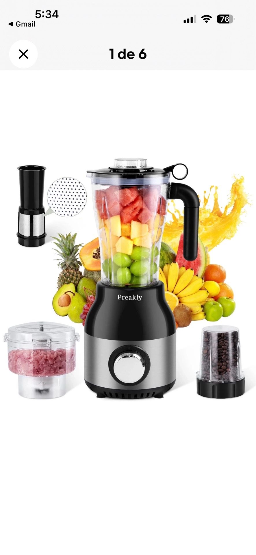 Blender and food processor$30