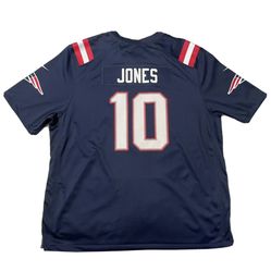 Mac Jones #10 New England Patriots NFL Nike On Field Men's Jersey Blue 3XL