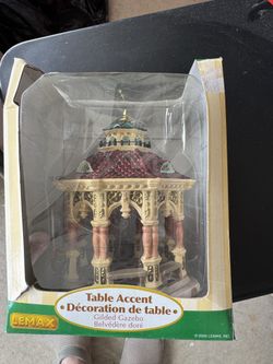 Lemax Table Accent Gilded Gazebo