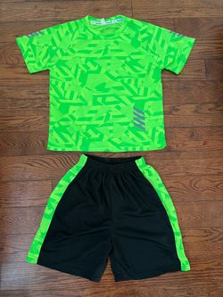 New Kids Sports Shorts Sets Boys Girls Quick Drying Tracksuit 2 Piece Soccer 6-10y