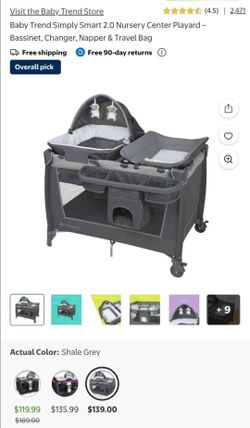 Joie Sesame LX One-Hand Fold Playard with Bassinet & Folding Changer $120