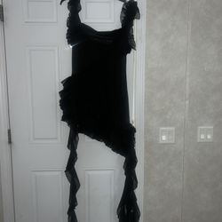 Never-Worn Black Ruffled Mini Dress (Size XL) – Always Sold Out!