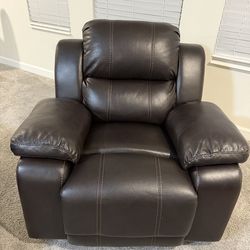 Brown Leather manual recliner $250 OBO