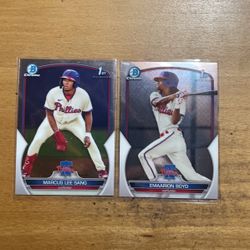 2023 BOWMAN PHILLIES LOT OF 2 FIRST BOWMAN CARDS 