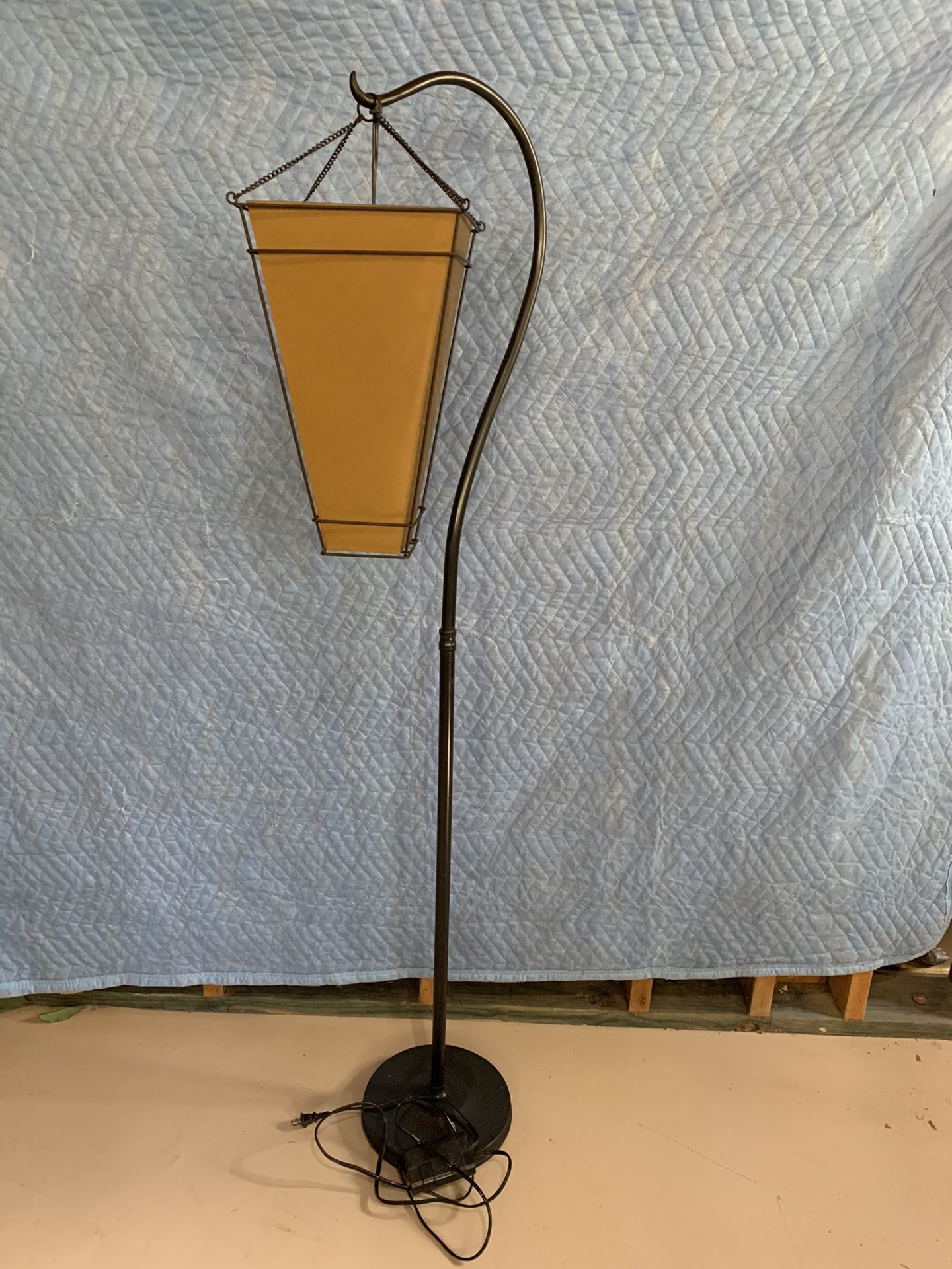 Pottery Barn Floor Lamp with Silk Shade