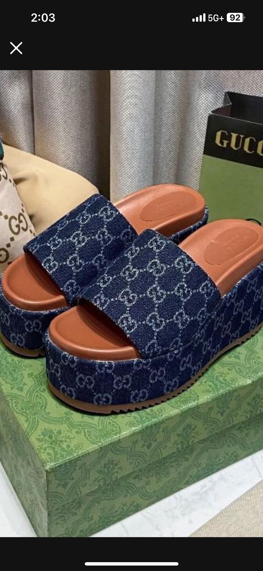 New Gucci Wedges Size 7