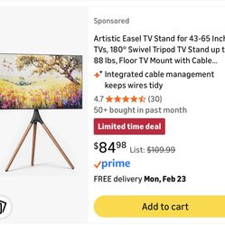 Artistic Tripod TV stand (west Loop)