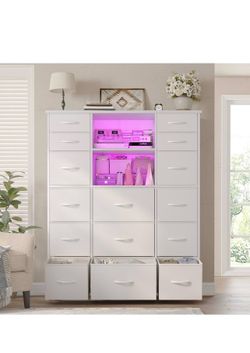 New! 51’’ Dresser with charging station - White Dresser large - bedroom organizer -
