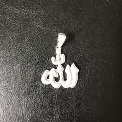 925 sterling silver allah pendant