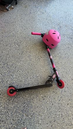 Scooter with helmet