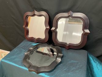 Accent Wall Mirrors Decor (Set Of 3) 12”x12”