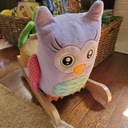 Owlita  Musical Wooden Rocker