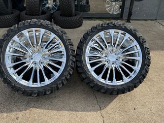 24”Chrome Chevy Wheels with35125024 tires