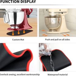 Mixer Sliding Mat, Mixer Slider Mat for Kitchenaid Stand Mixer, For 4.5-5 Qt