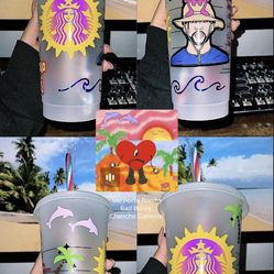 Bad Bunny Cup, Cold Cup, Graduation Gift, Gifts, Starbucks Cup