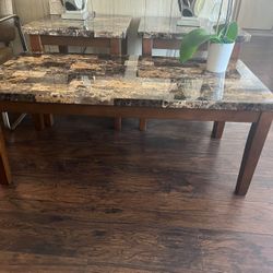 Coffee Table & 2 End Tables