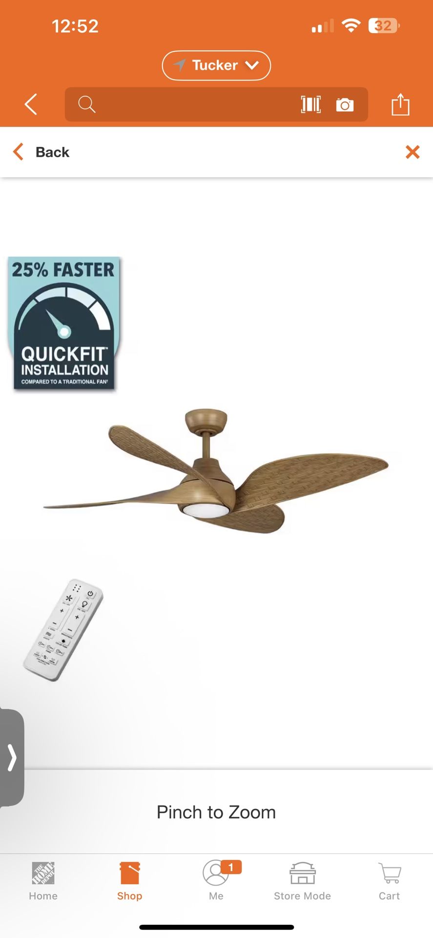 Fernbrooke 52 in. Indoor/Outdoor Brown Oak Ceiling Fan with Adjustable White Integrated LED and Remote Control