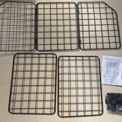 Dog Car Barrier for SUVs, Vehicles, Trucks, Cars, Adjustable Pet Divider Cargo Area Universal-Fit, Folding Design for Easy Storage, Heavy-Duty Wire Me