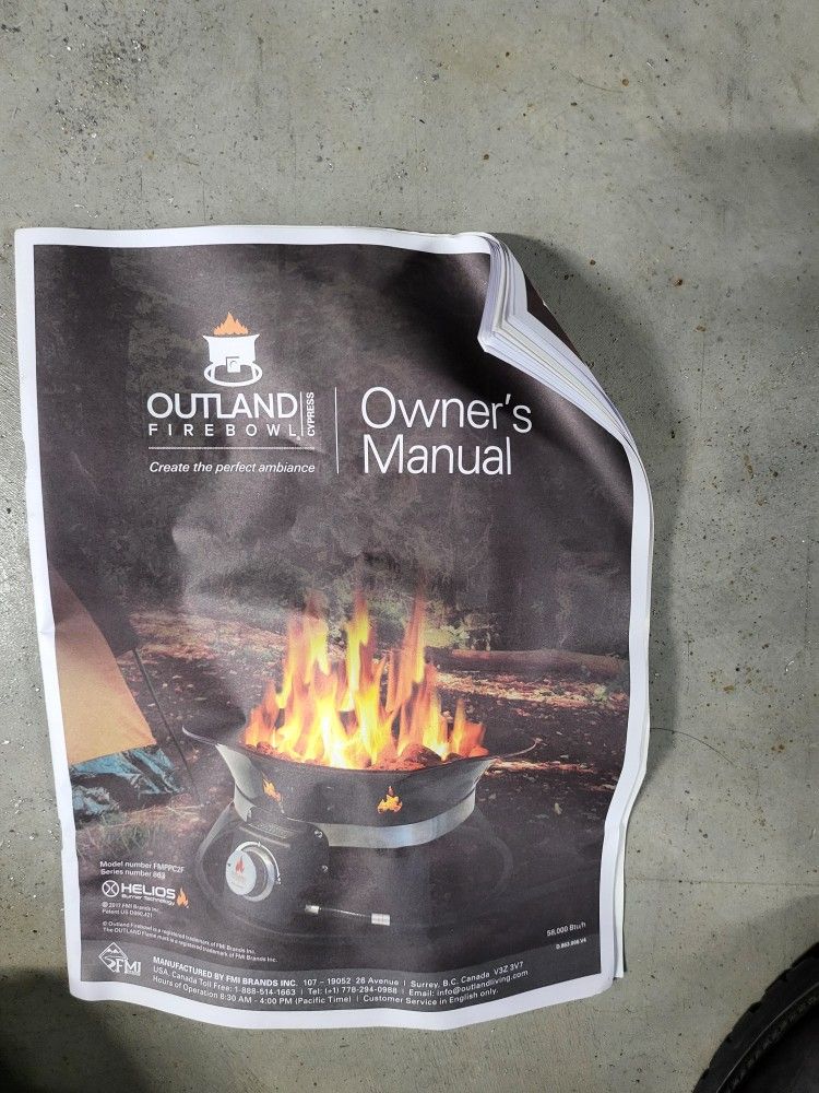 Outland Portable Camping Or Patio. 21" ropane Fire Pit W/ Carrying Case