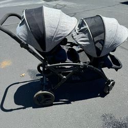Double Stroller Contour  gray color