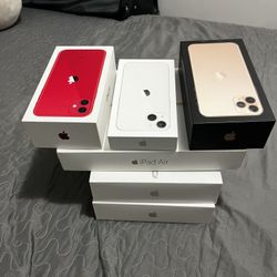 Empty Boxes Apple iPads iPhones 