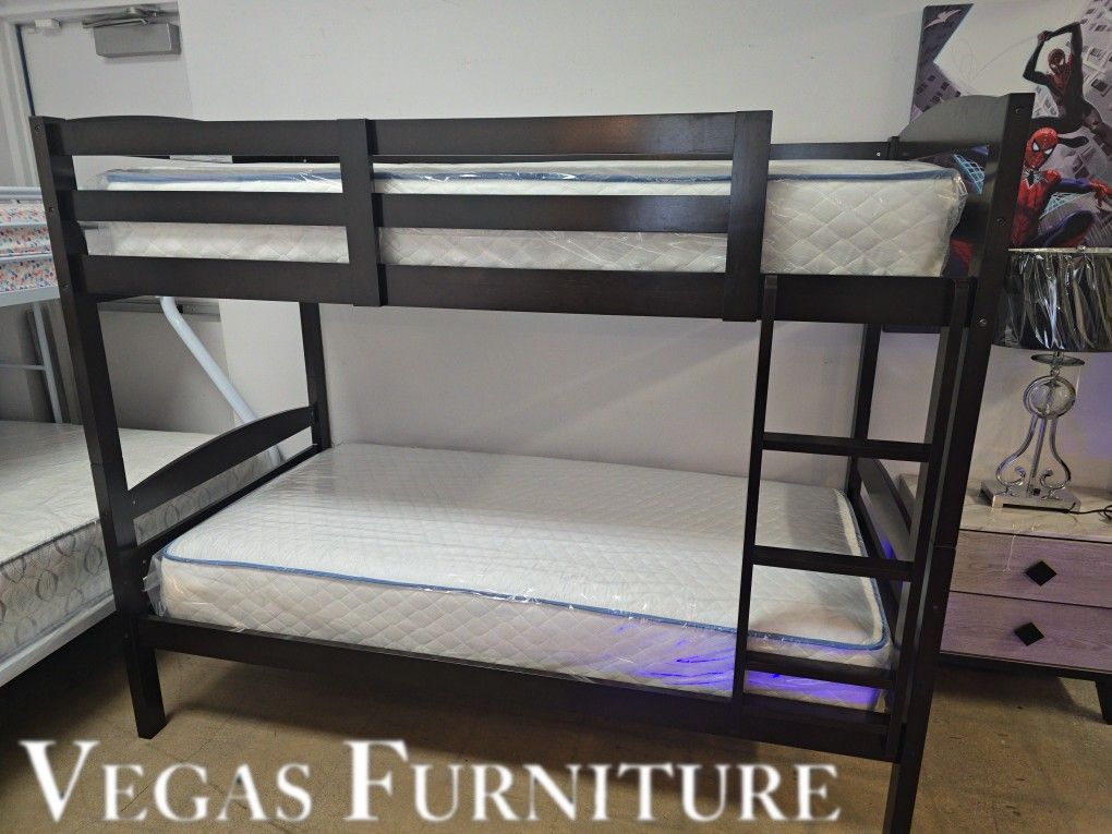 Bunk Bed Twin Twin W Mattress 