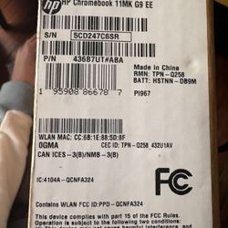 HP Chromebook 11MK G9 EE