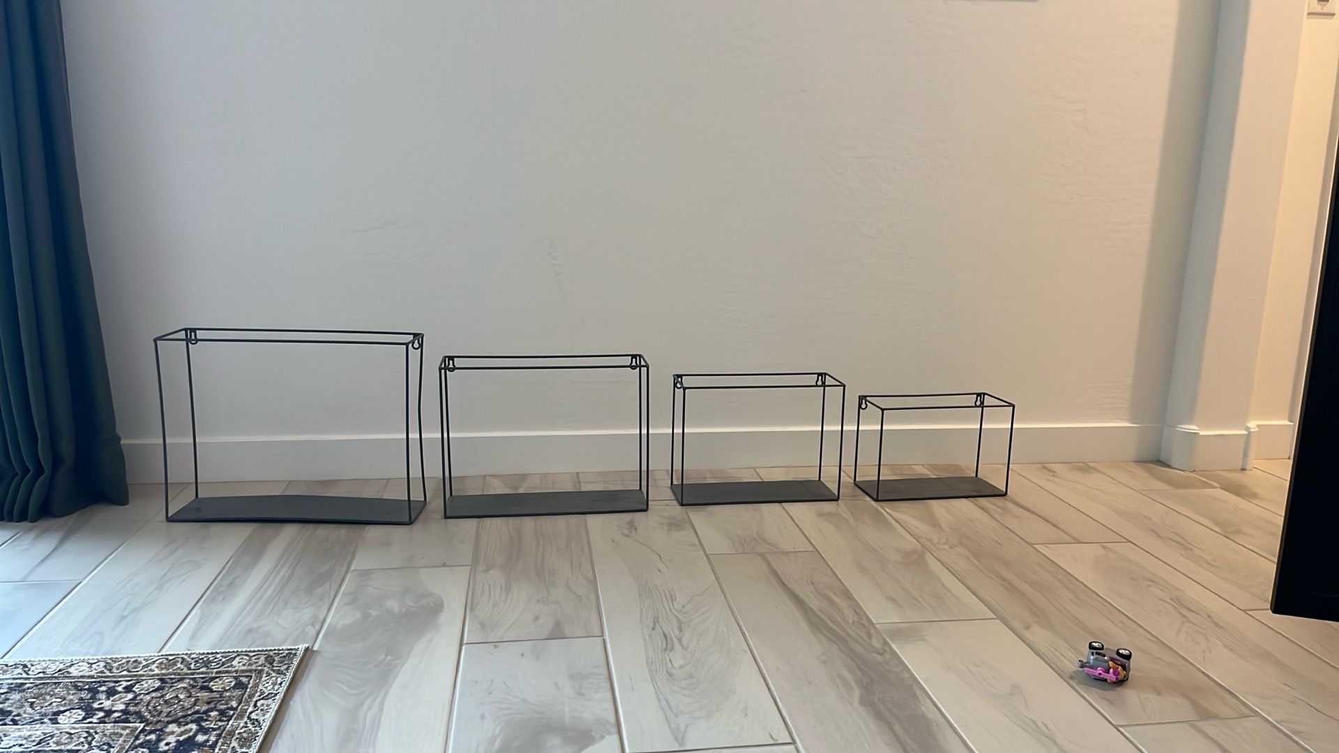 4 Gray Metal Shelves