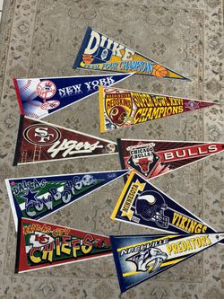 vintage sports pennant flags