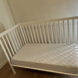 Toddler Bed With Double sided Mattress And Mattress Cover