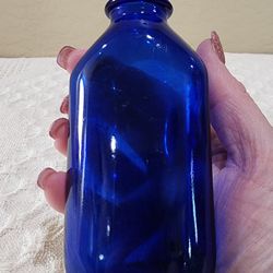 Antique Cobalt Blue Genuine Phillips 5 oz Empty Medicine Bottle *Please Read Details 