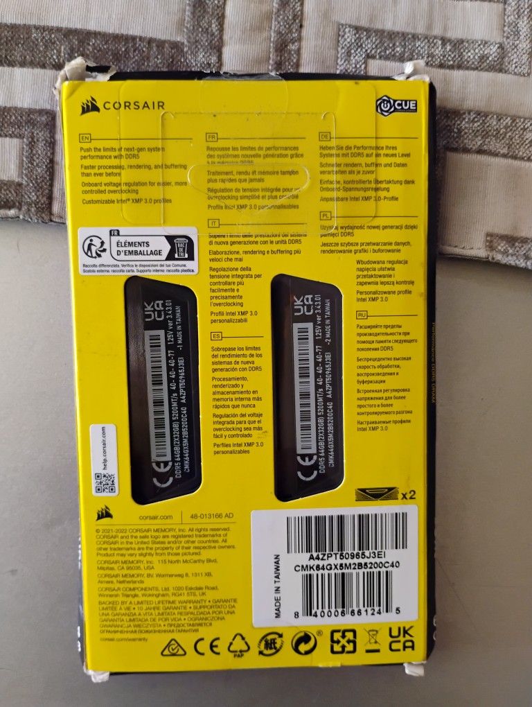 Corsair Vengeance DDR5 64GB (32GB * 2 )