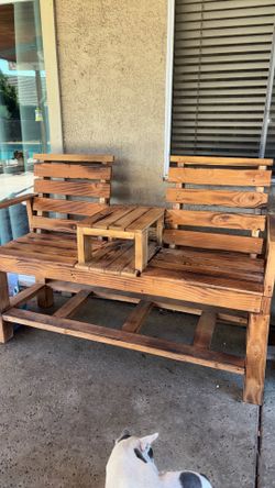 Wooden bench
