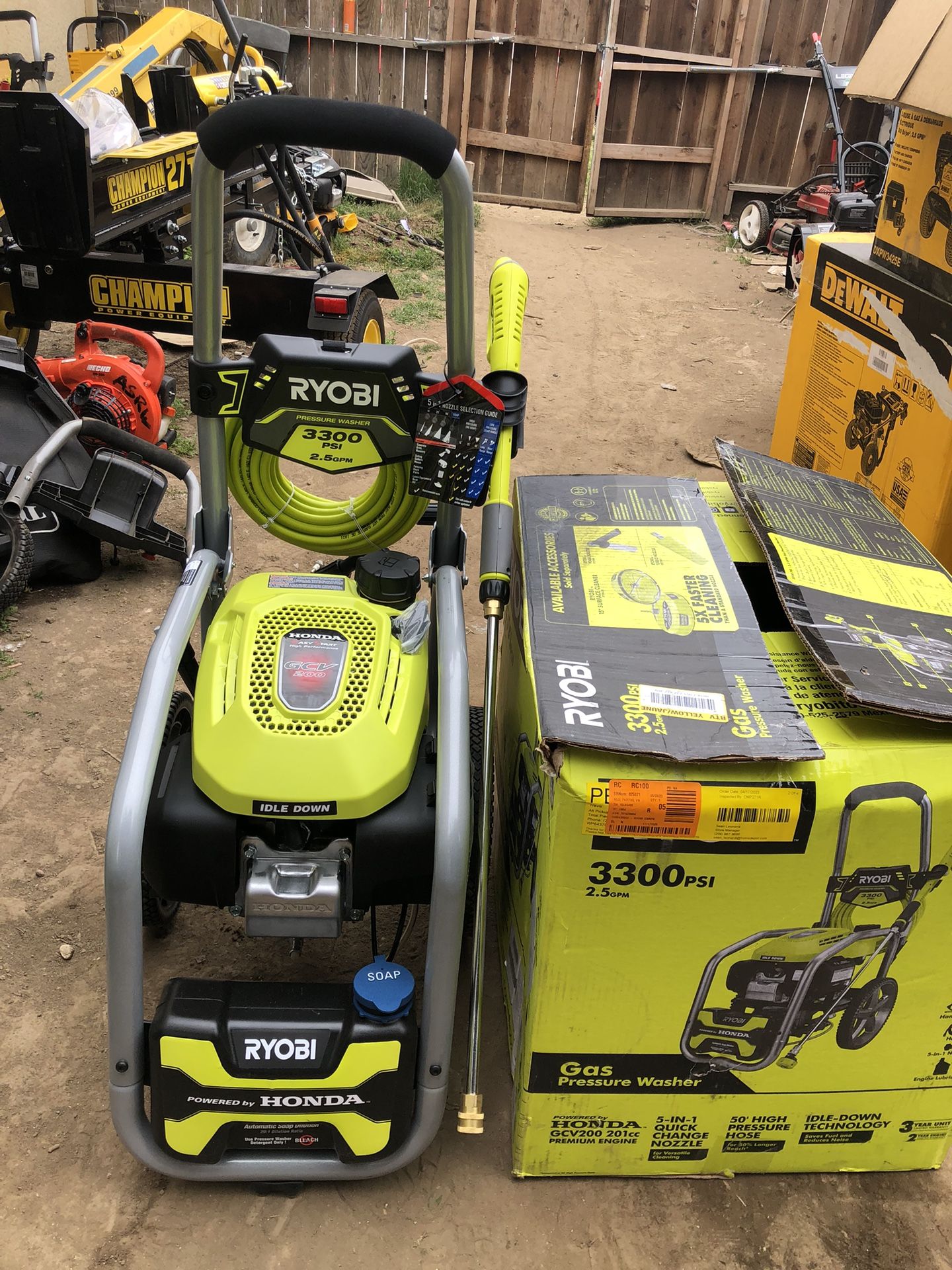 3300 Ryobi New Motor Honda 