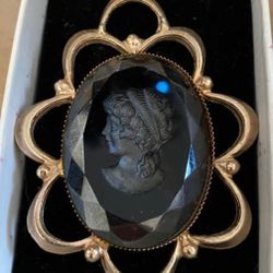 Dije Laminado Piedras Tallada Camafeo Joyería Antigua 