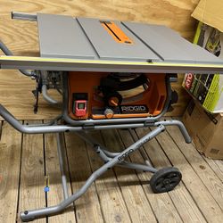🟠RIDGID 10IN TABLE SAW WITH STAND 🟠