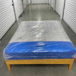Queen Bed Frame With Mattress 
