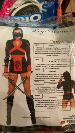 Red ninja women’s costume fashion nova