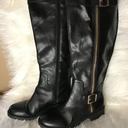 Size 8 Black Leather Boots 