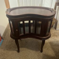 Vintage/Antique Kidney Tea Table/Dry Bar With Removable Tray