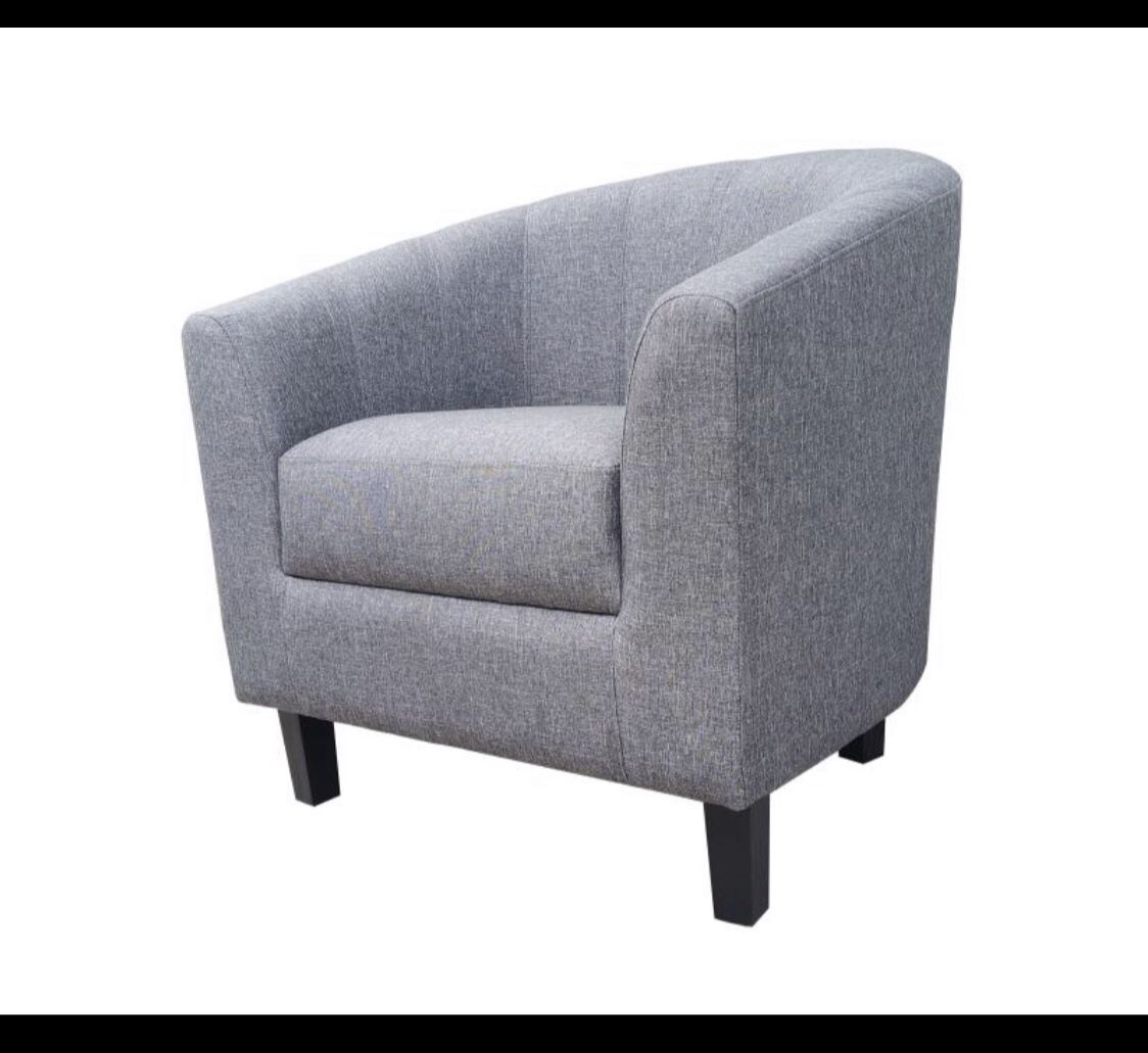 Grey Accent Chair brand new *** free local delivery/ drop off only to front door***